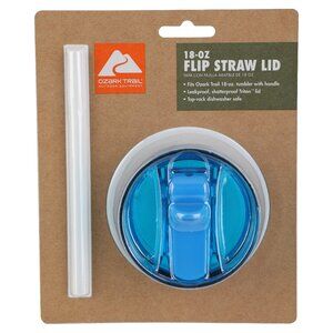 Ozark Trail Blue 18oz Flip Straw Lid Fits Ozark Trail 18oz Tumbler With Handle